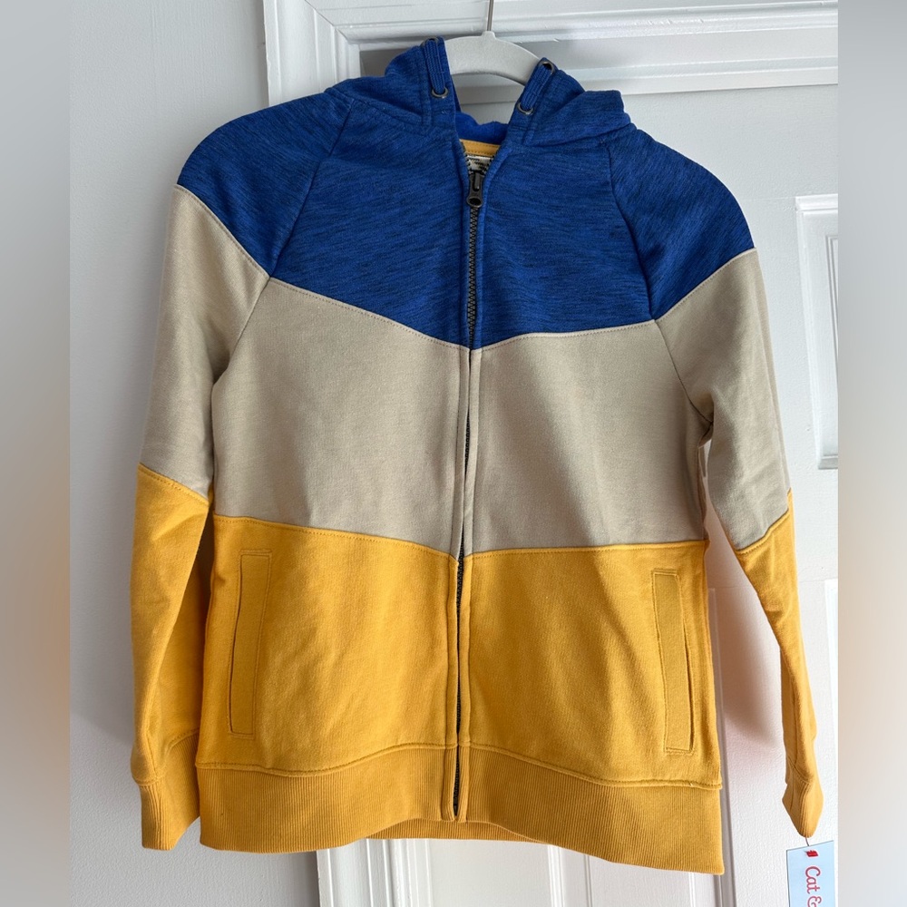 Cat & Jack Colorblock Kids Jacket - Blue, Beige, Yellow